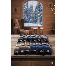 Dündar Plus Erkek Lambswool Çorap; Kışlık; 40-44; Asorti 12'li Set