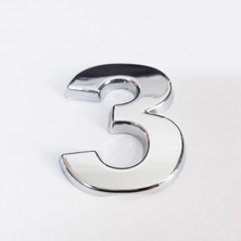 Khi-Zai Cemax 3 Rakamı 3,75 cm Krom Yapışkanlı