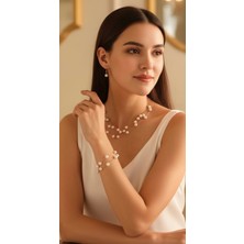 Tuham Aksesuar Lak Kaplama Gümüş Inci Takı Seti