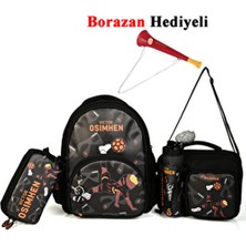 Galatasaray Victor Osimhen 4'lü Okul Seti Siyah Tekstil Malzeme ile Şık ve Ergonomik Tasarım
