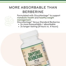 Double Wood Dihydroberberine Patented Glucovantage Berberine 100MG 60 Caps