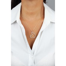 Liveyn Design Zirkon Taş Uçlu Ince Zincir Gold Kolye