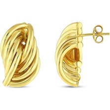 Assos Pırlanta Tasarım Altın Küpe - 14K