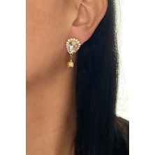 Liveyn Design Elmas Görünümlü Şık Abiye Küpe