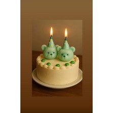 Doğumgünü,babyshower Pasta Süsleme Mumu 2'li Set