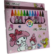 Ada Çanta Kırtasiye My Melody Figürlü 12 Li Pastel Boya Kalemi