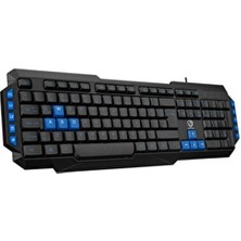  hyk-46 gamy siyah usb mavi tuşlu q gaming kablolu oyuncu klavyesi