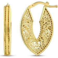 Assos Pırlanta Tasarım Altın Küpe - 14K