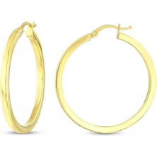 Assos Pırlanta Altın Halka Küpe - 14K