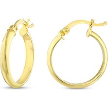 Assos Pırlanta Altın Halka Küpe - 14K