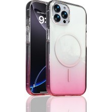 Ecruz iPhone 16 Pro Max Kılıf M-Safe Şarj Özellikli Zore Septik Silikon Kapak - Pembe