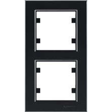 Makel Dikey Çerçeve Ikili Siyah Karea