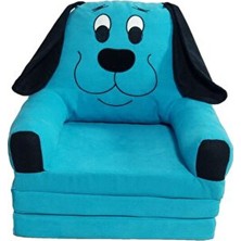  3 minderli katlanabilir bebek-çocuk koltuğu sandalye portatif yatak puf sofa kumaş köpek figürlü