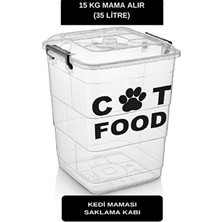 Deembro 15 kg Kedi Mama Saklama Kabı Mama Saklama Kabı Kuru Mama Saklama Kutusu Kedi Maması Saklama Kabı