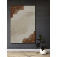 Teona Ahşap Soyut Kahverengi Ahşap Dekoratif Tablo Modern Sanat Yağlı Boya Görünümlü Dikdörtgen Tablo