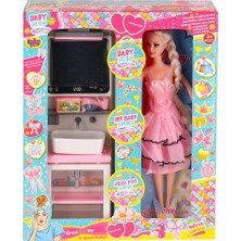 NessiWorld OYD-02390 Bebek ve Aynalı Lavabo Oyun Seti -Oydaş Oyuncak