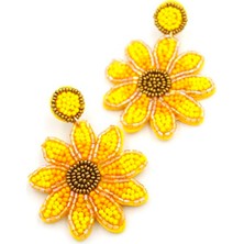 Royaleks Çiçek Küpe - Sarı