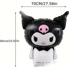 Ada Çanta Kırtasiye Kuromi Figürlü Büyük Boy Folyo Balon