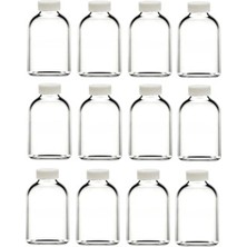  12 adet cam kavanoz oda kokusu şişesi küçük vazo kapaklı 12x50ml - 50 ml