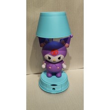 Ada Çanta Kırtasiye Kuromi Melody Figürlü Şarjlı Kalemtraş Çekmeceli Abajur Model Masa/gece Lambası