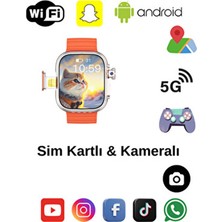 Qifit Hw S10 Call 5g Android Amoled Ekran Gps, Nfc, Kamera Yapay Zeka Destekli Akıllı Saat Btk Kayıt