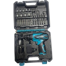 Asr 12V Çift Akülü Vidalama Metal Şanzıman Şarjlı Matkap