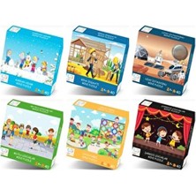 Çılgın Zeka 6’lı Puzzle Seti 40 Parça Mini Puzzle 3-7 Yaş Eğlenceli Tasarım ve Renkli Desen