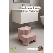 Funny Life Kaydırmaz Taban Çocuk Basamaklı Eğitim Taburesi - Banyo, Lavabo, Klozet Basamak Merdiven Yükseltici
