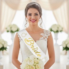 Alpjoy Bride Baskılı Varaklı Lüks Kuşak - Altın-