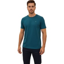 Lacaton 26- 4350 Süper Battal Büyük Beden Unisex Bisiklet Yaka T-Shırt