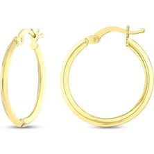 Assos Pırlanta Altın Halka Küpe - 14K