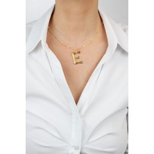 Liveyn Design Ince Zincir Harf Kolye E Harfi