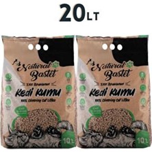 Enpatiks 20 Litre Natural Bastet Topaklanan %100 Doğal Kokusuz Çam Peleti Kedi Kumu