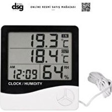 online shopping dsg store Problu Dijital Mutfak Ortam Nem Ölçer ve Saat Gıda Termometresi Büyük LCD Ekran ile