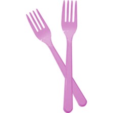 Alpjoy Pembe Plastik Çatal 24 Lü Paket