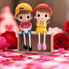 Alpjoy Çift Seramik Oturan Ayaklı Hediyelik Biblo