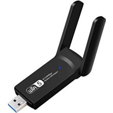 Megamus AC1300 Mbps Çift Antenli Kablosuz Wifi Alıcı Modem USB 3.0 Yüksek Hızlı Adaptör
