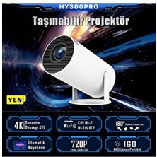 Lensun HY300 Pro 4K Taşınabilir Sinema Projeksiyon 1280*720P Ev Sineması Android Akıllı Projektör