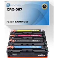 Canon CRG-067 Muadil Toner Seti - 4 Renkli ve Siyah Baskı Kapasitesi 1400 Sayfa Uyumlu