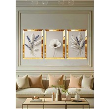 Yoktayok Pleksi Çerçeveli Lavanta Pamuk Tablo 3lü