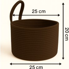 MaVaux Asep Askılı Halat El Dokuma Banyo Sepeti 25X20CM Duvara Asılabilir Çok Amaçlı Düzenleyici ve Saklama