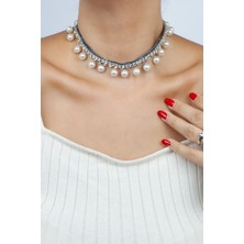 Liveyn Design Inci Sallantılı Zirkon Taşlı Gerdanlık