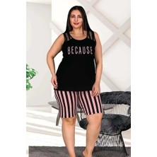 Nightlove Lady Because Büyük Beden Bayan Şort Pijama Takımı