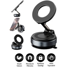 Elektrikli Vakumlu Araç Içi Telefon Tutucu - Güçlü Manyetik Magsafe Uyumlu