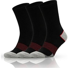 Sonnors 3 Çift Termal Havlu Tabanlı Outdoor Kadın Erkek Kışlık Kalın Siyah Çorap