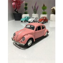 Cayenna Efsane Vosvos 13 cm Pembe,kırmızı,beyaz,mavi,yeşil Metal Çek Bırak, Açılır Kapı ve Bagaj 1:36 Ölçek