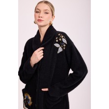 Missemramiss 4882 Alora Nakış Detaylı Angora Ceket