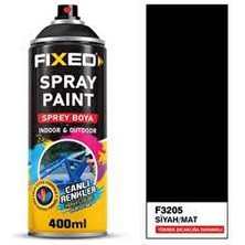Fixed F3205 Sprey Boya Akrilik Siyah/mat Yüksek Isıya Dayanıklı 400 ml