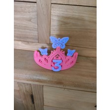 Genç 3D Kelebek Temalı Doğum Günü Tacı | Kişiye Özel Rakamlı Parti Tacı