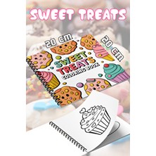 Pink Swan Craft Pink Swan Sweet Treats Büyük Boyama Kitabı 20 x 20 cm Çocuklar İçin Eğlenceli Yaratıcılık